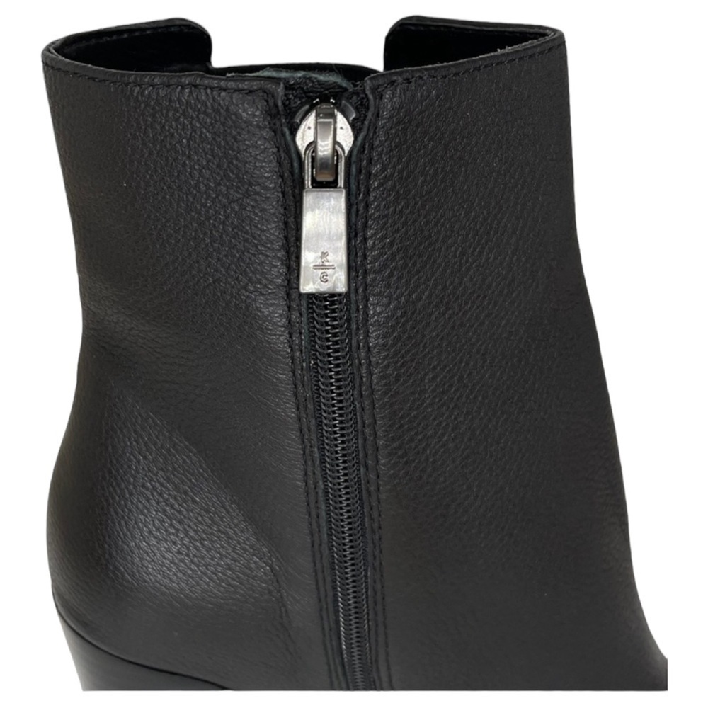 Kenneth Cole NY Justin Black Leather Womens Heeled Ankle Boots Size 9.5M - Picture 8 of 12